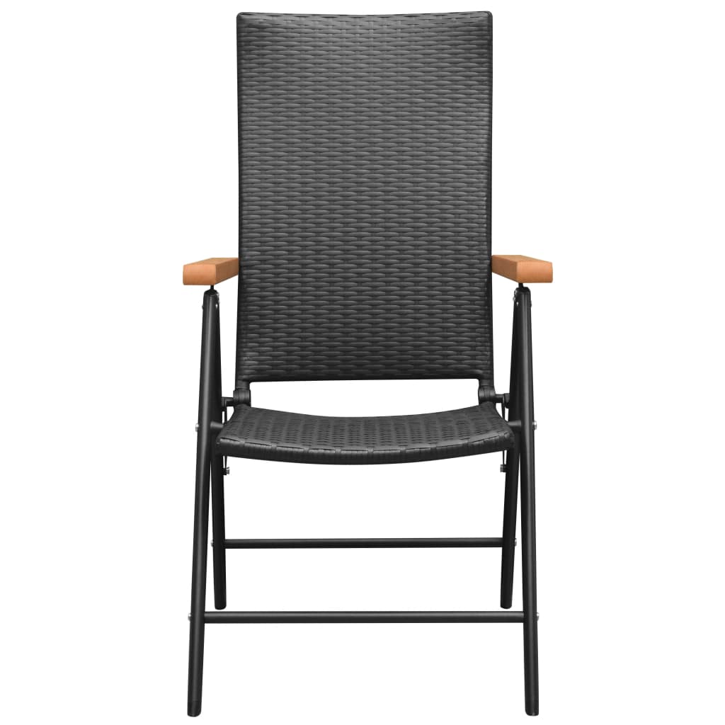 Ensemble de salle à manger de jardin 7 pcs Noir et marron