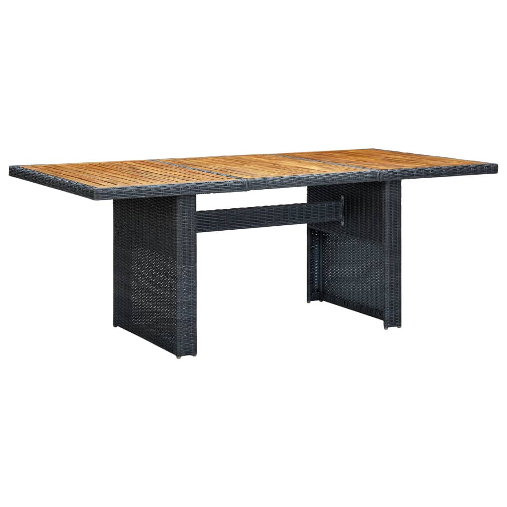 Mobilier à dîner 9 pcs avec coussins Résine tressée Gris foncé