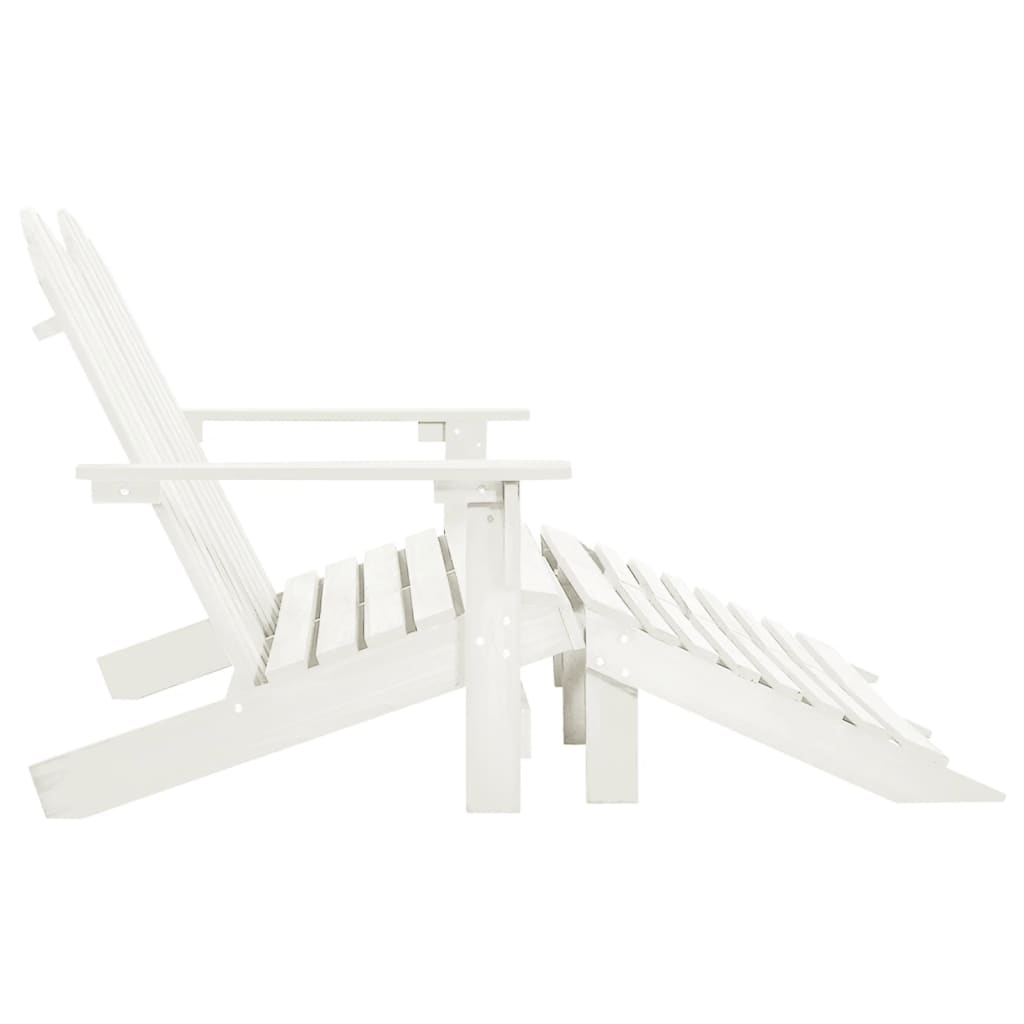Chaise de jardin Adirondack 2 places et repose-pied Sapin Blanc