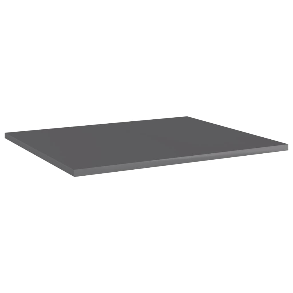 Panneaux bibliothèque 8 pcs Gris brillant 60x50x1,5cm Aggloméré