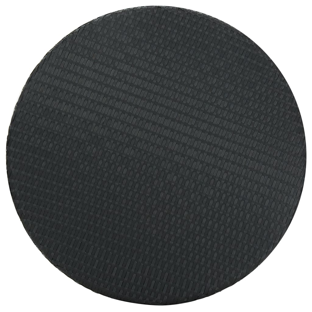 Ensemble de bar de jardin 5 pcs et coussins Résine tressée Noir
