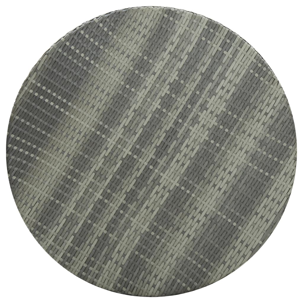 Ensemble de bar de jardin 5 pcs et coussins Résine tressée Gris