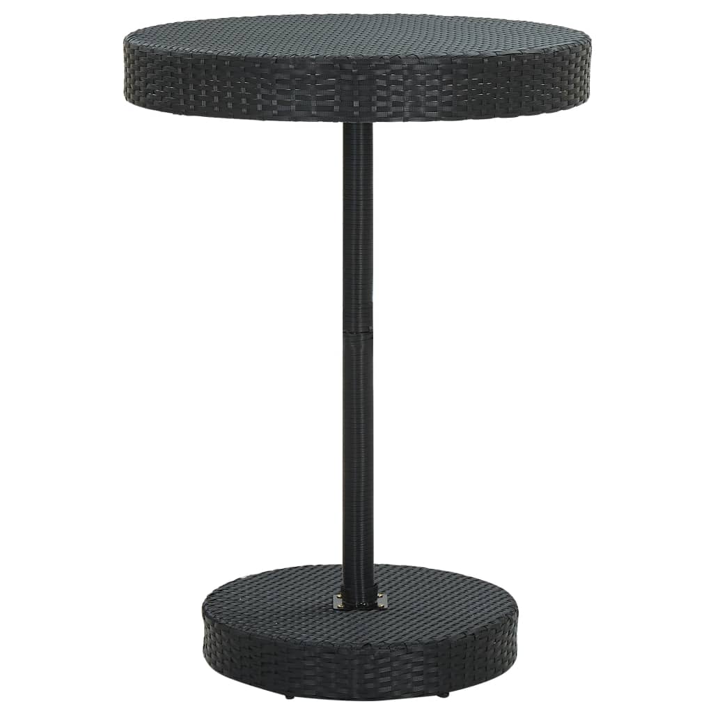 Ensemble de bar de jardin 5 pcs Résine tressée Noir