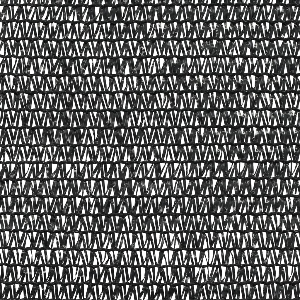 Filet brise-vue Noir 3,6x25 m PEHD 75 g/m²