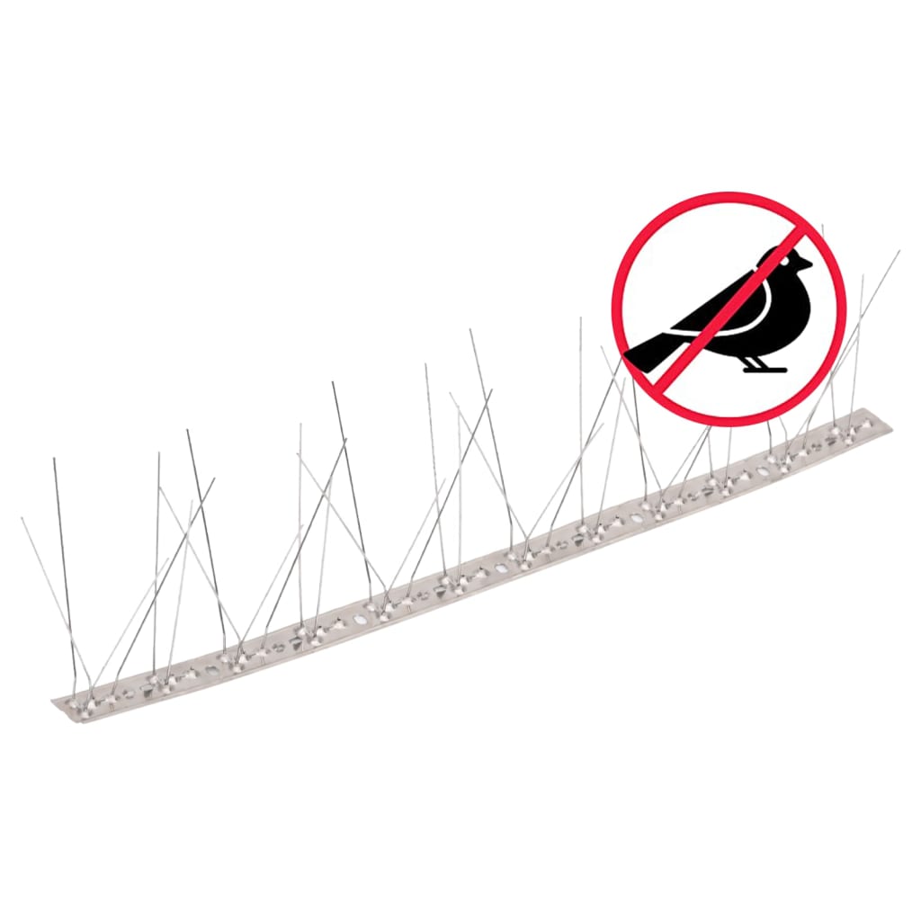 Ensemble de 40 pointes à 5 rangées contre oiseaux Inox 20 m