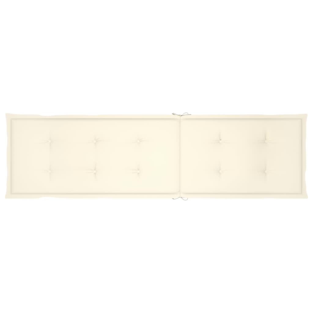 Chaise de terrasse avec repose-pied et coussin Acacia solide