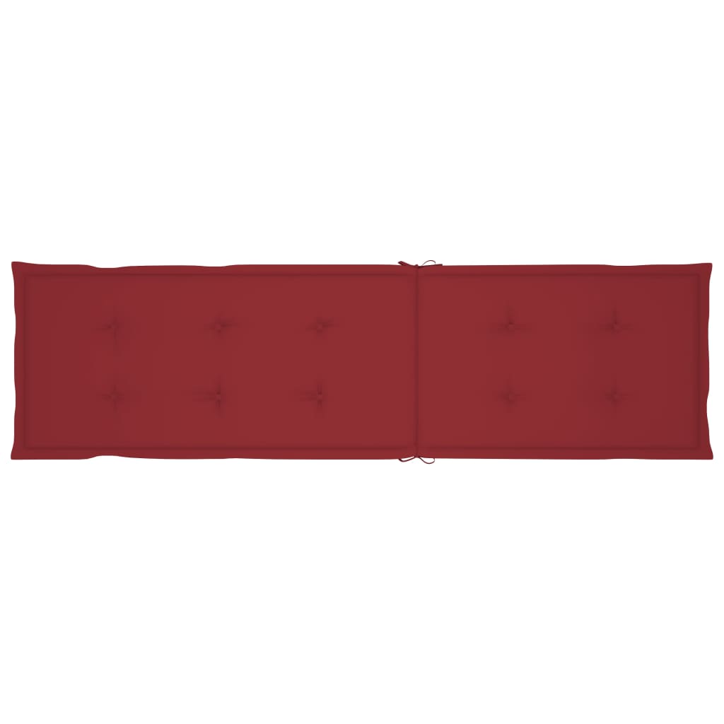 Chaise de terrasse avec repose-pied et coussin Acacia solide