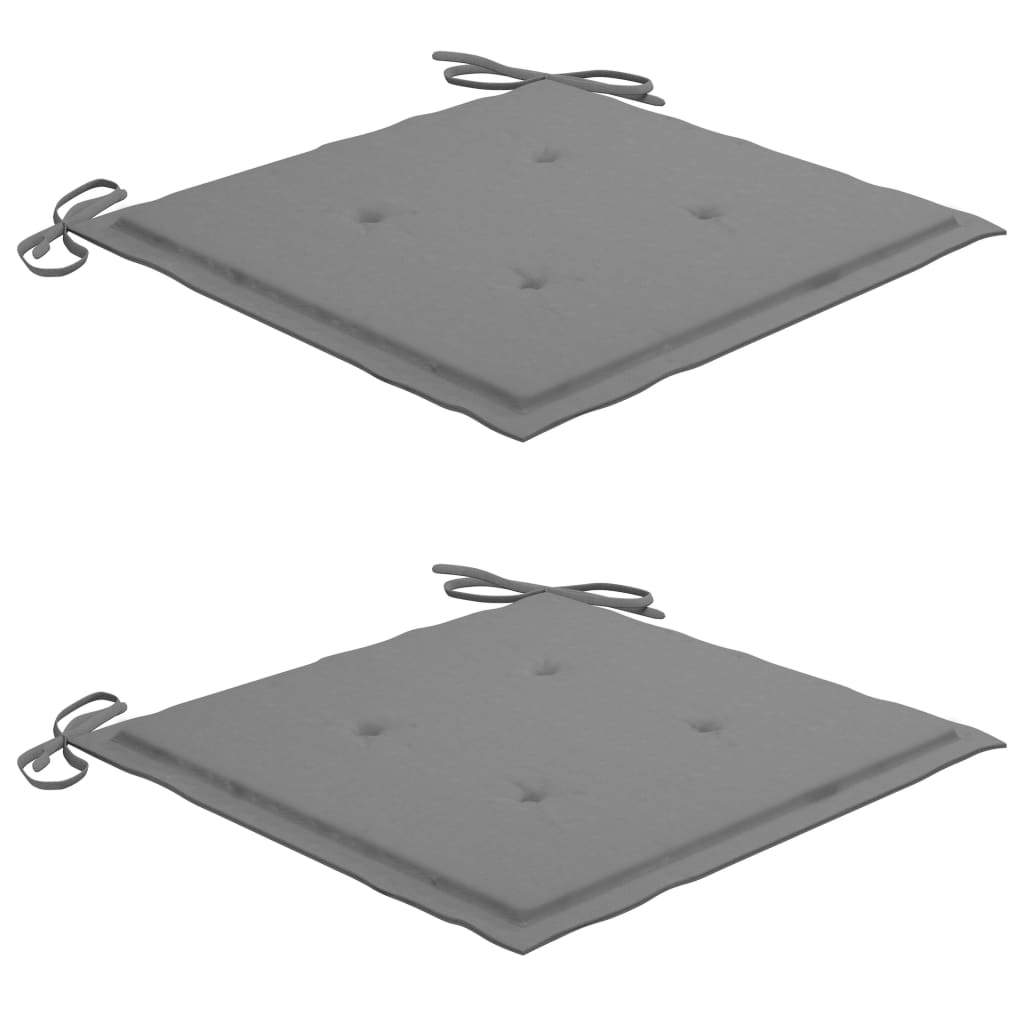 Chaises à dîner d'extérieur 2 pcs avec coussins Acacia massif