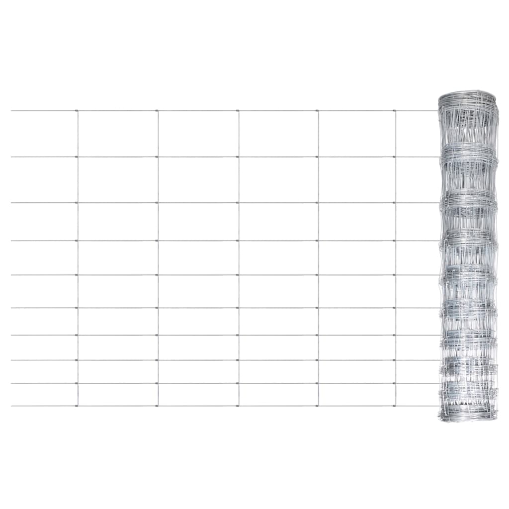 Clôture de jardin Acier galvanisé Argenté 50x1,2 m
