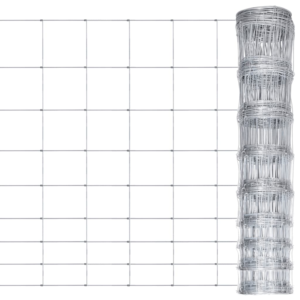 Clôture de jardin Acier galvanisé 50x1,2 m Argenté