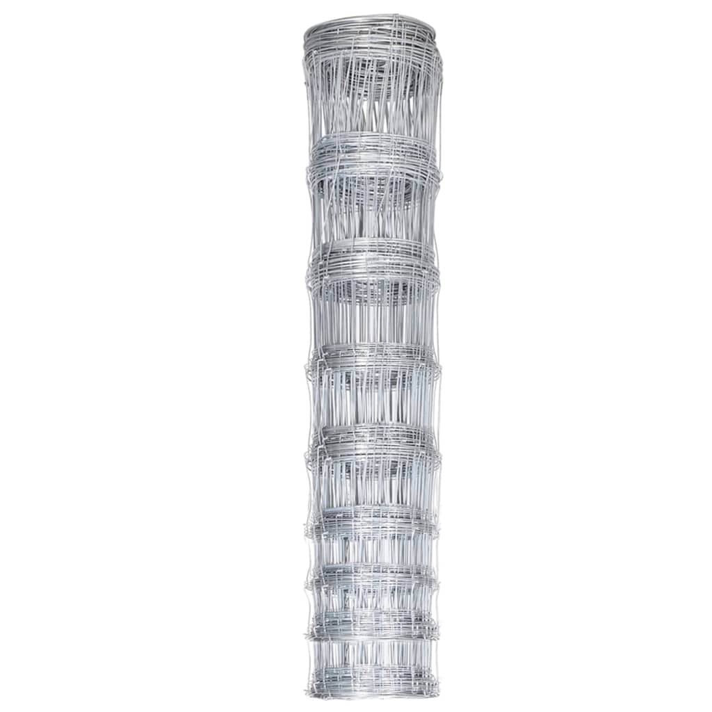 Clôture de jardin Acier galvanisé 50x1,2 m Argenté