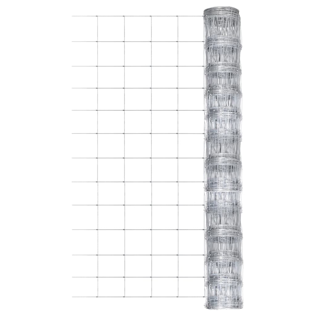 Clôture de jardin Acier galvanisé 50x1,25 m Argenté
