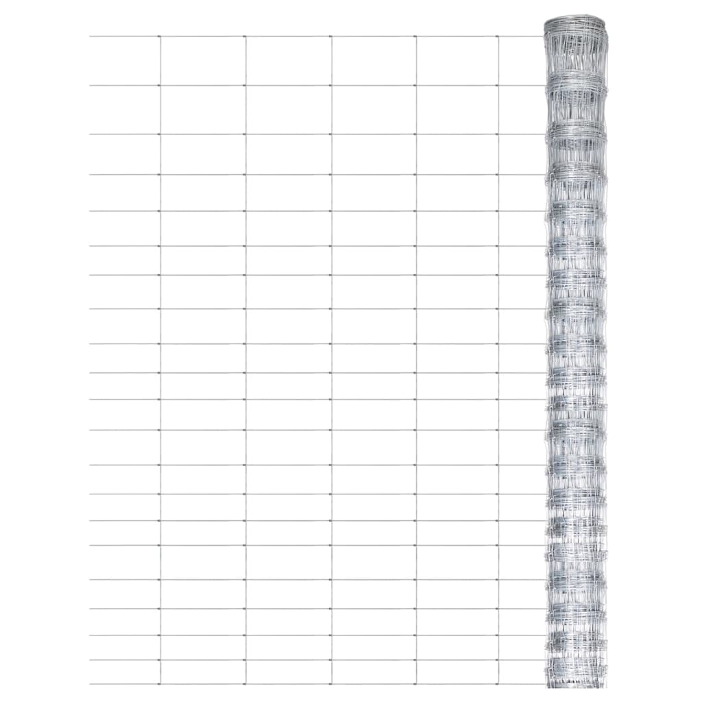 Clôture de jardin Acier galvanisé 50x1,25 m Argenté