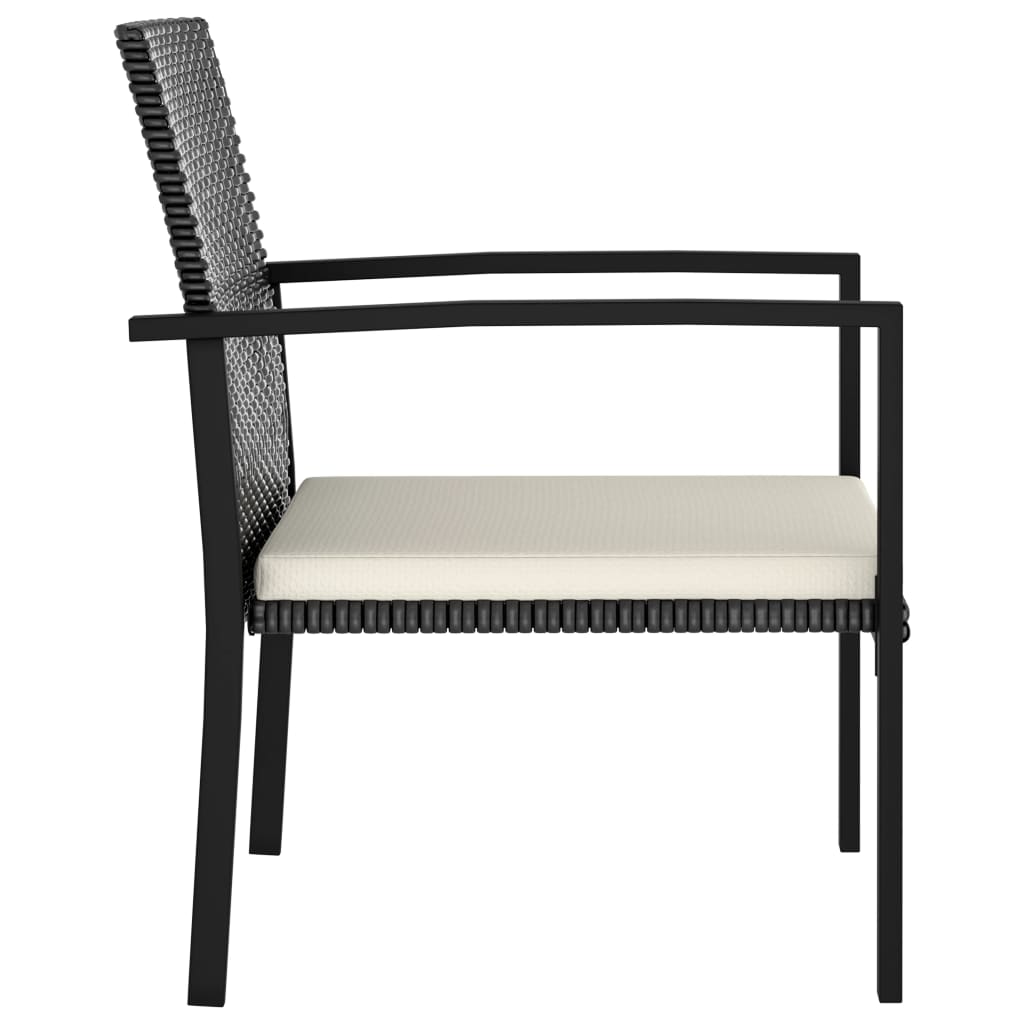 Ensemble de salle à manger de jardin 9 pcs Résine tressée Noir