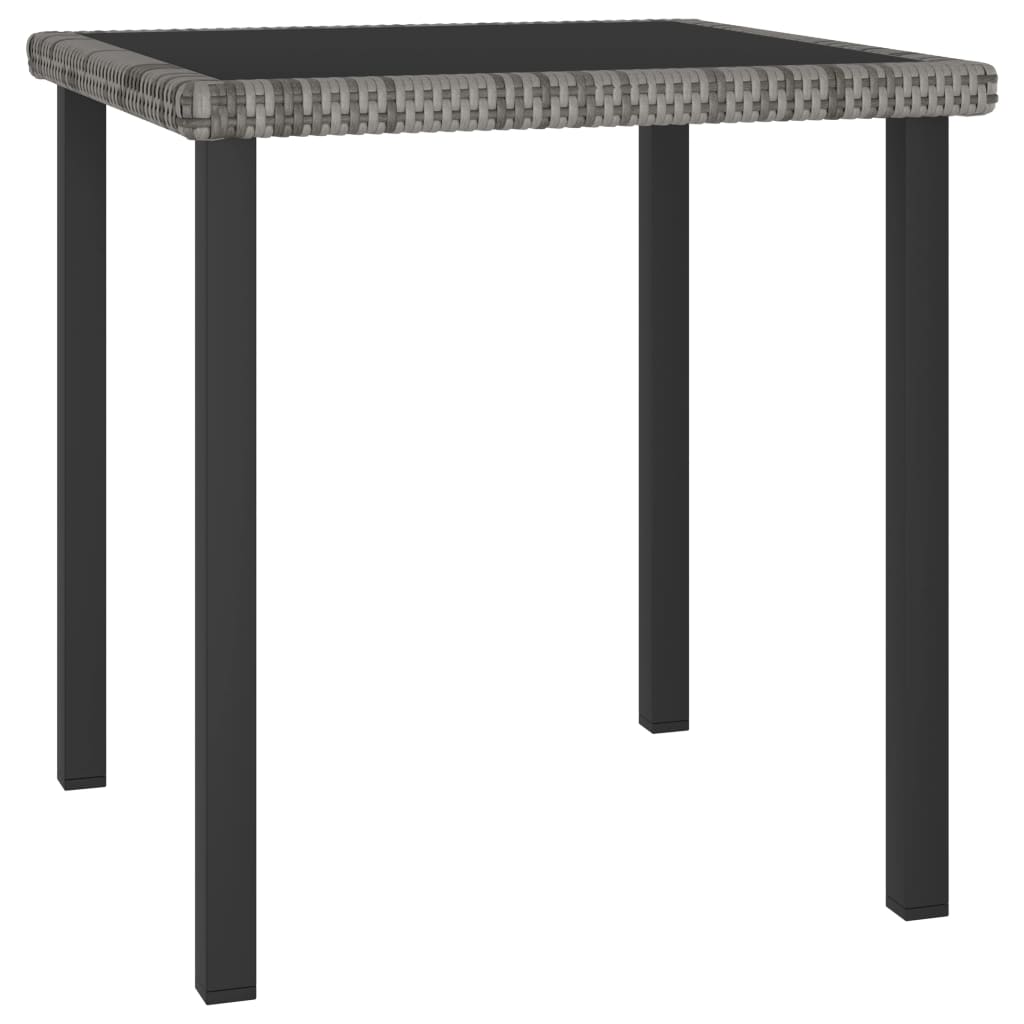Ensemble de salle à manger de jardin 5 pcs Résine tressée Gris