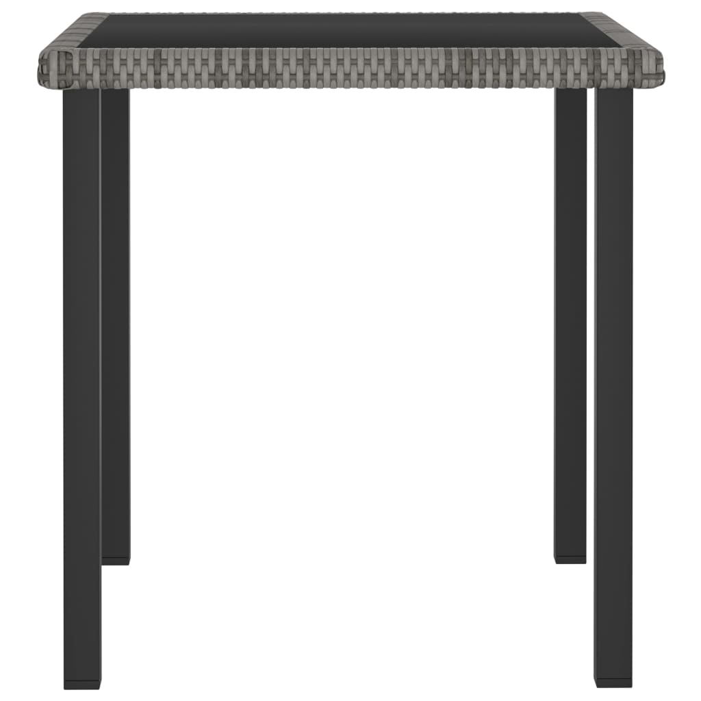 Ensemble de salle à manger de jardin 5 pcs Résine tressée Gris
