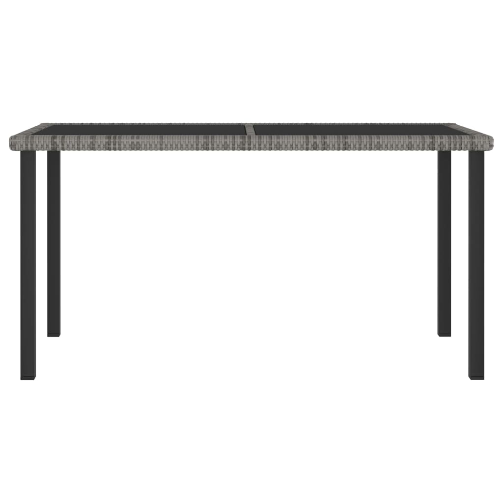 Ensemble de salle à manger de jardin 7 pcs Résine tressée Gris