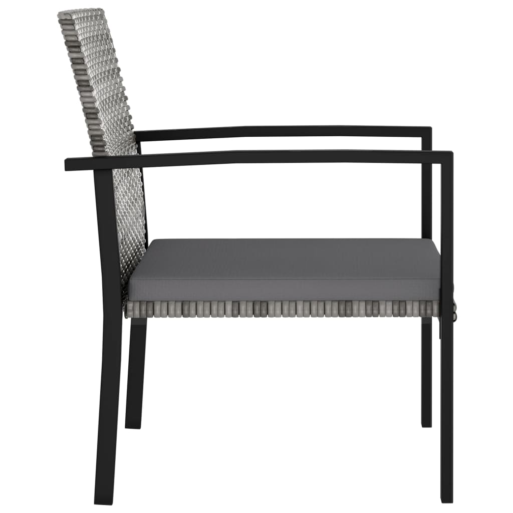 Ensemble de salle à manger de jardin 7 pcs Résine tressée Gris