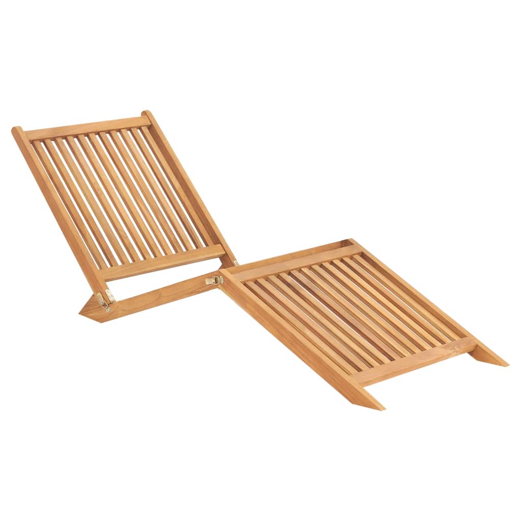 Chaise longue Bois de teck solide