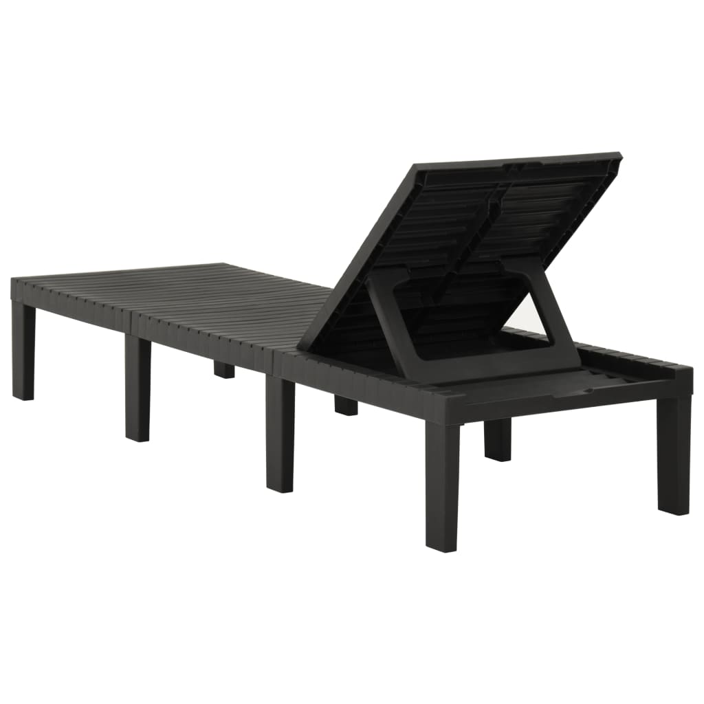 Chaise longue Plastique Anthracite