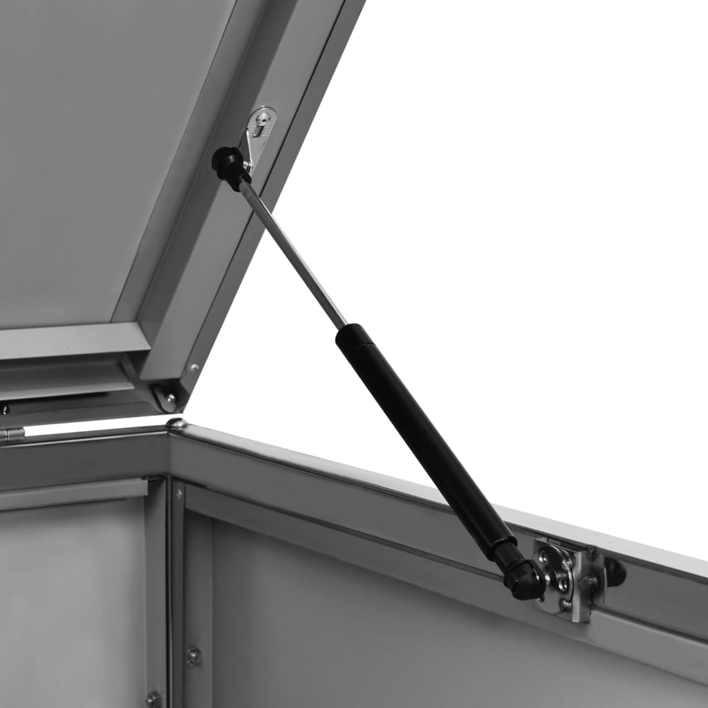 Abri pour quatre poubelles 276,5x77,5x115,5 cm Inox