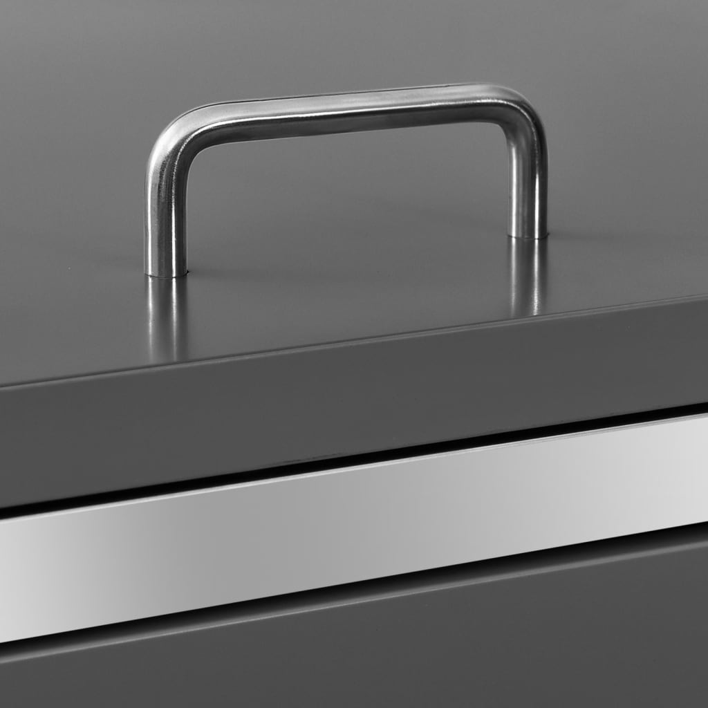 Abri pour quatre poubelles 276,5x77,5x115,5 cm Inox
