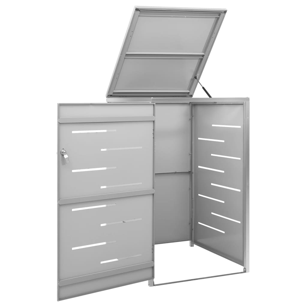 Abri pour poubelle 69x77,5x115 cm Inox