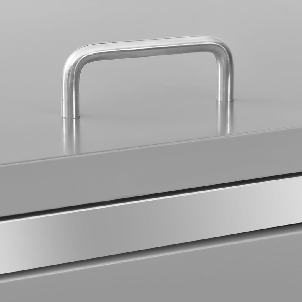 Abri pour poubelle 69x77,5x115 cm Inox