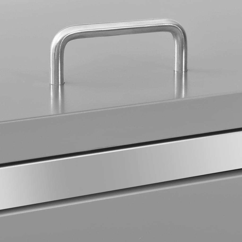 Abri pour deux poubelles 138x77,5x115,5 cm Inox