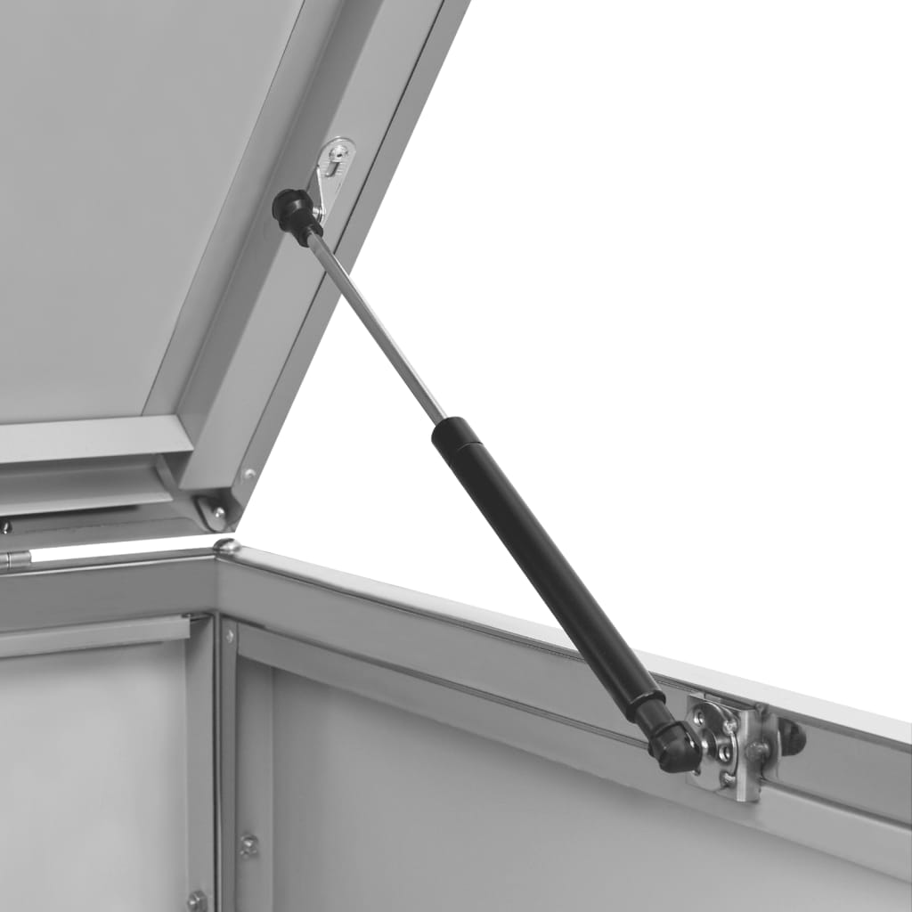 Abri pour quatre poubelles 276,5x77,5x115,5 cm Inox
