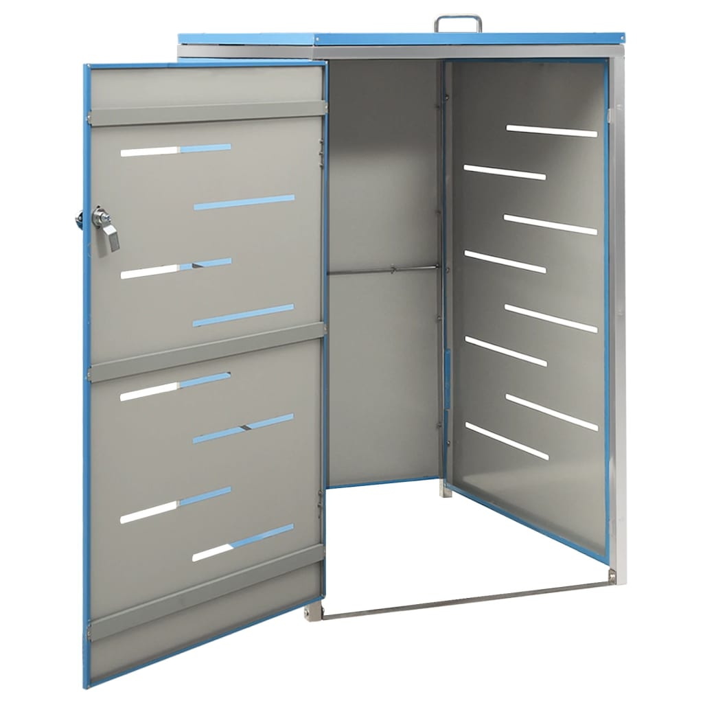 Abri pour poubelle 69x77,5x115 cm Inox