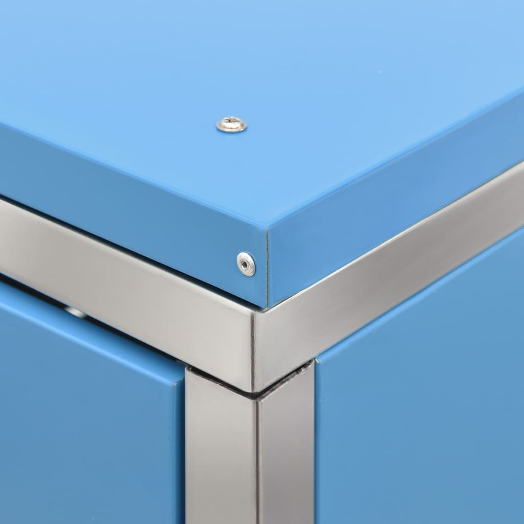 Abri pour trois poubelles 207x77,5x115 cm Inox