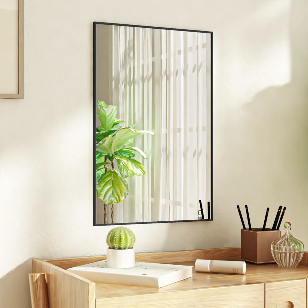 Miroir de porte Noir 40x60 cm Verre et aluminium