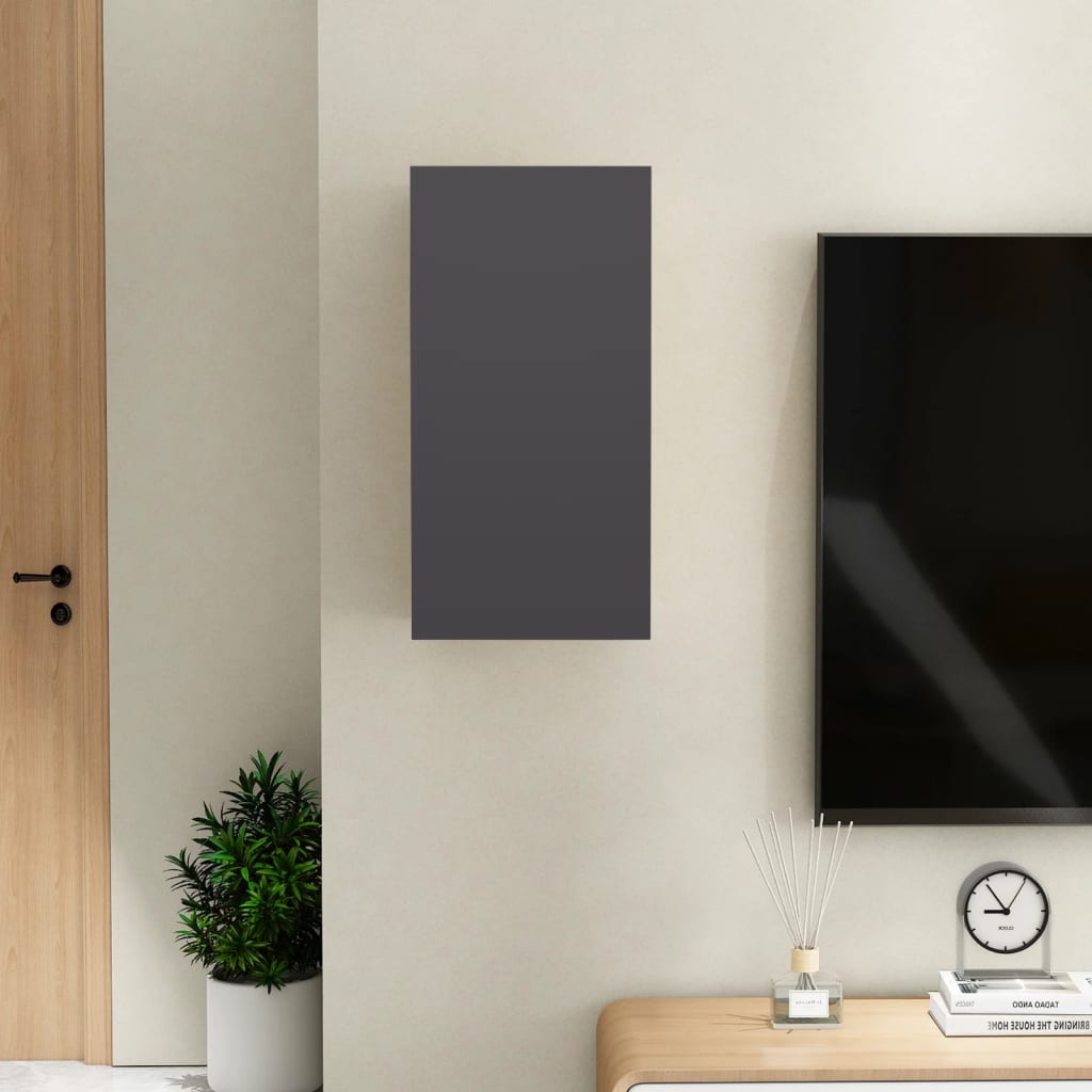 Meuble TV Gris 30,5x30x60 cm Aggloméré