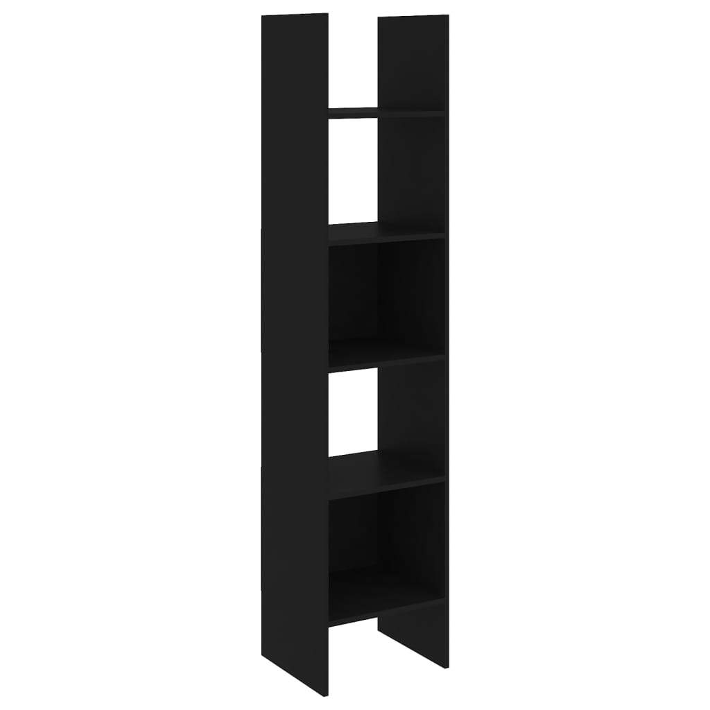 Bibliothèque Noir 40x35x180 cm Aggloméré