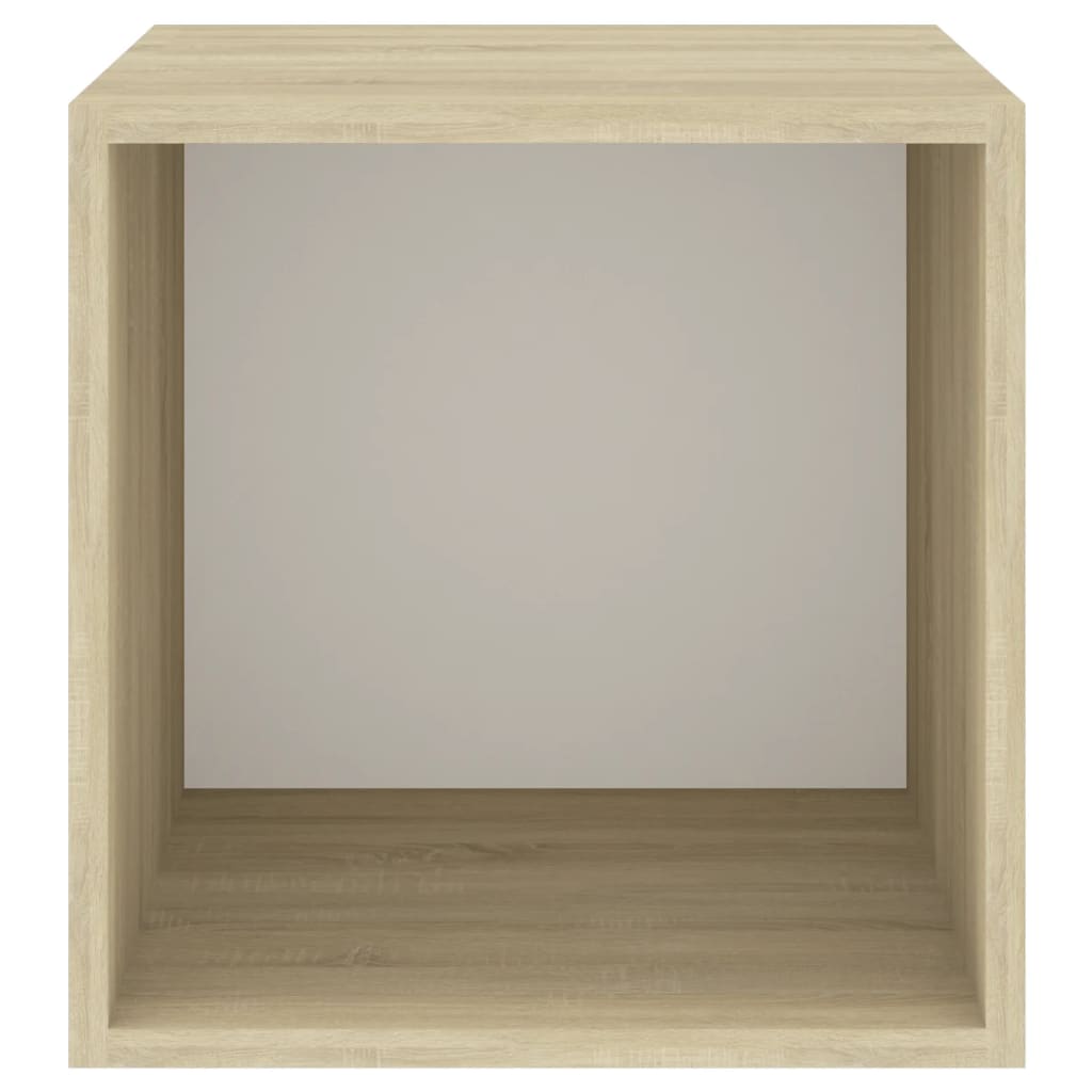 Armoire murale Blanc et chêne Sonoma 37x37x37 cm Aggloméré
