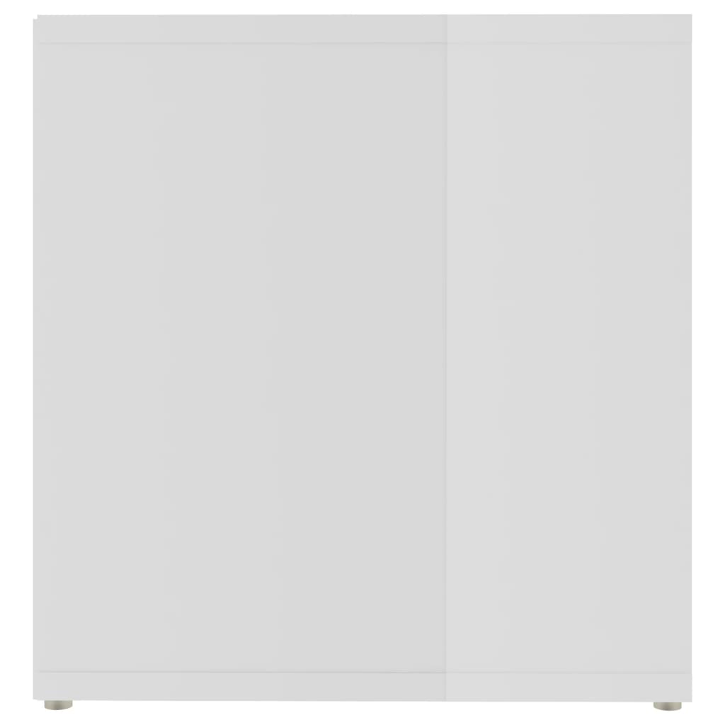 Meuble TV Blanc brillant 72x35x36,5 cm Aggloméré
