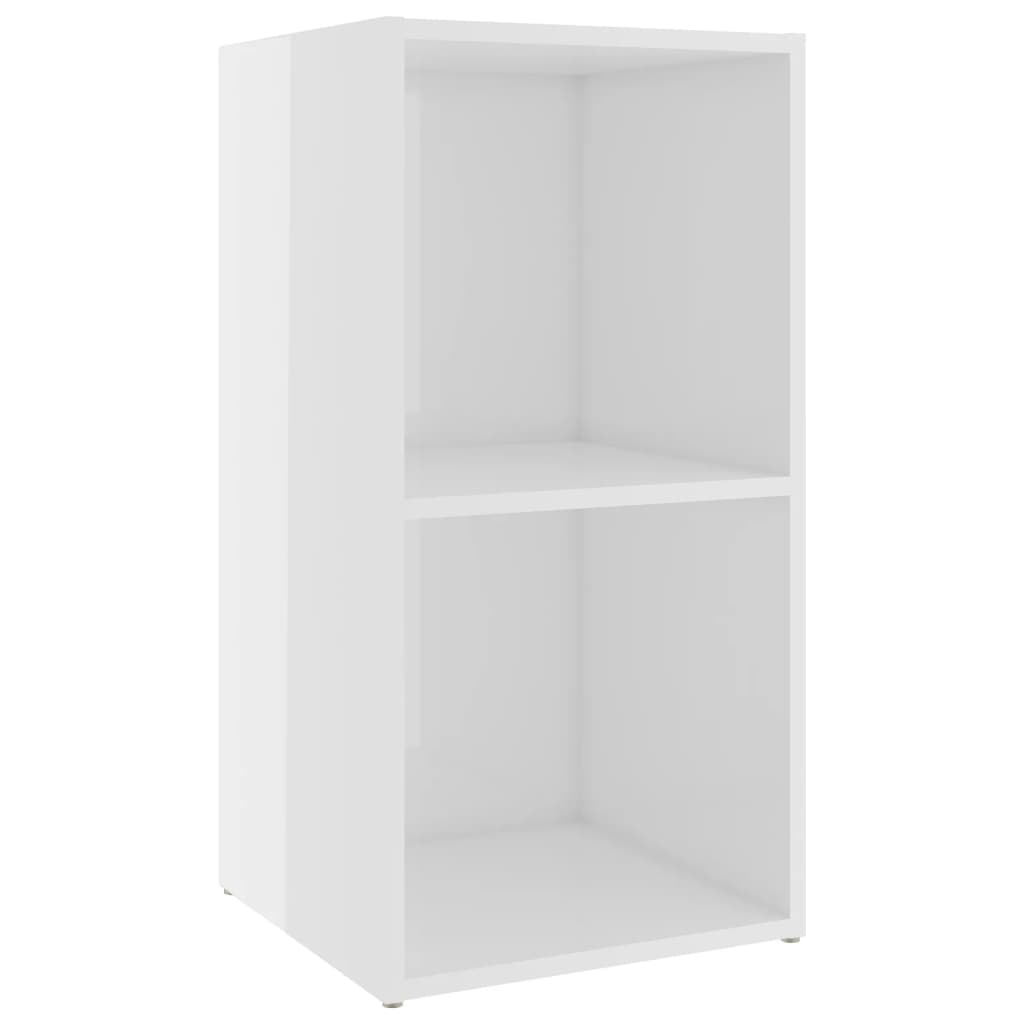 Meuble TV Blanc brillant 72x35x36,5 cm Aggloméré