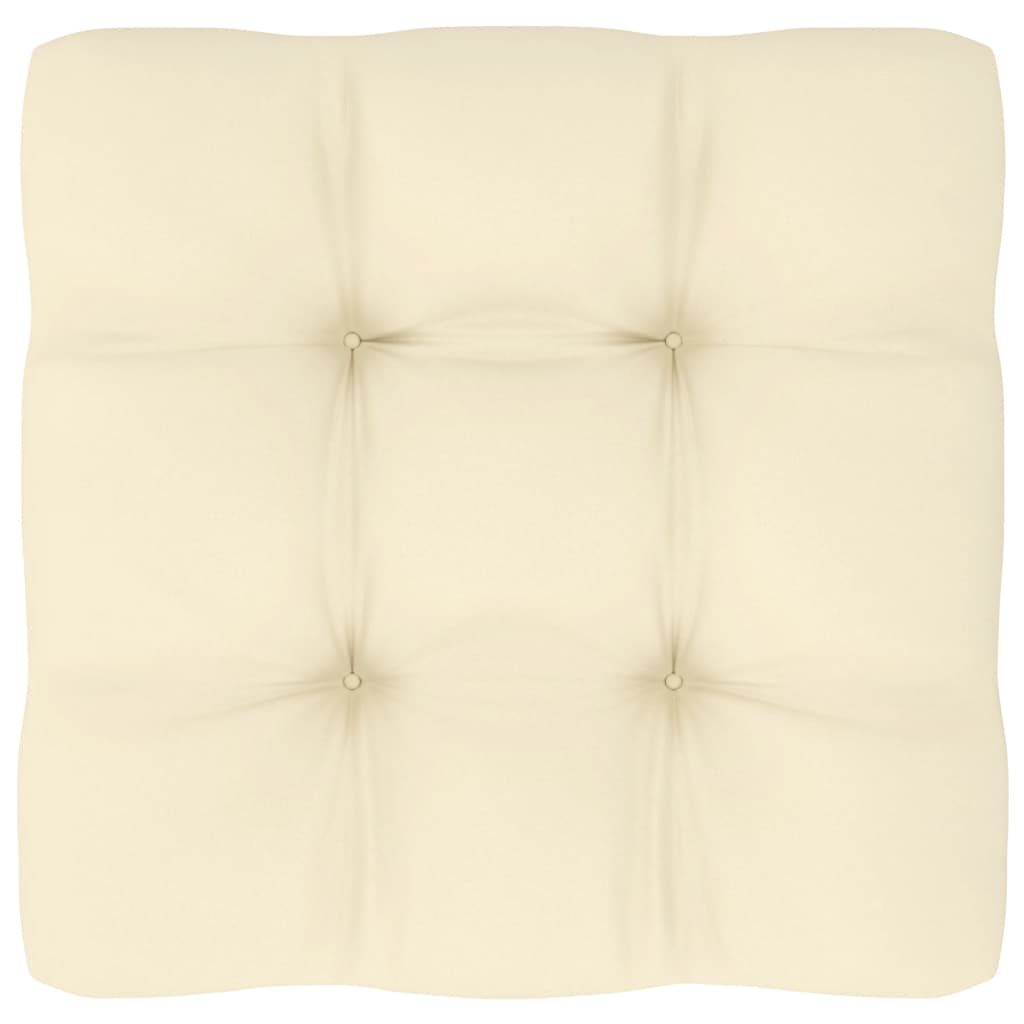 Canapés centraux de jardin avec coussins crème 2 pcs