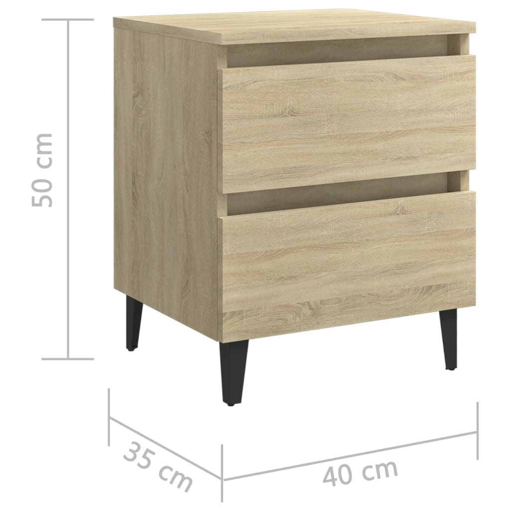 Table de chevet Chêne sonoma 40x35x50 cm Aggloméré