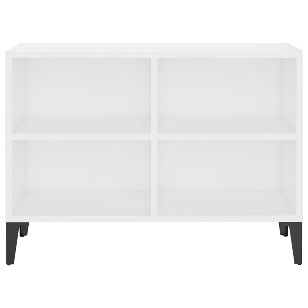 Meuble TV avec pieds en métal Blanc 69,5x30x50 cm