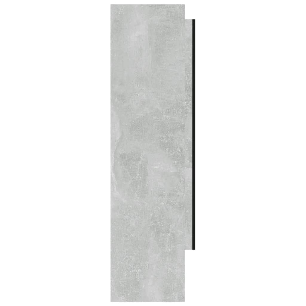 Armoire à miroir de salle de bain 80x15x60 cm MDF Gris béton