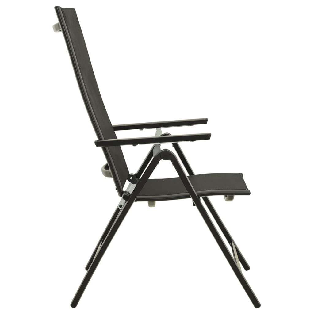 Ensemble de salle à manger de jardin 9 pcs Aluminium Anthracite
