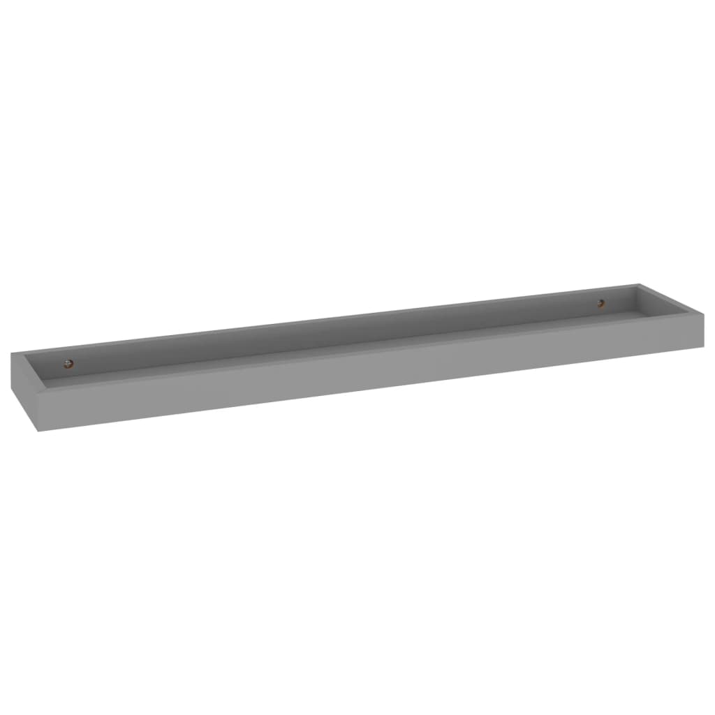 Étagères murales Loggia 2 pcs Gris 80x15x4 cm MDF