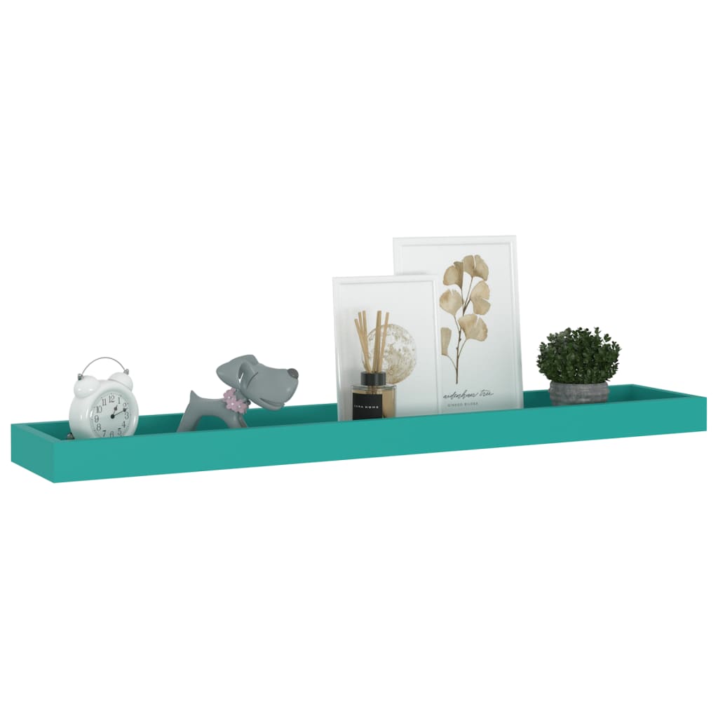 Étagères murales Loggia 2 pcs Bleu 80x15x4 cm MDF