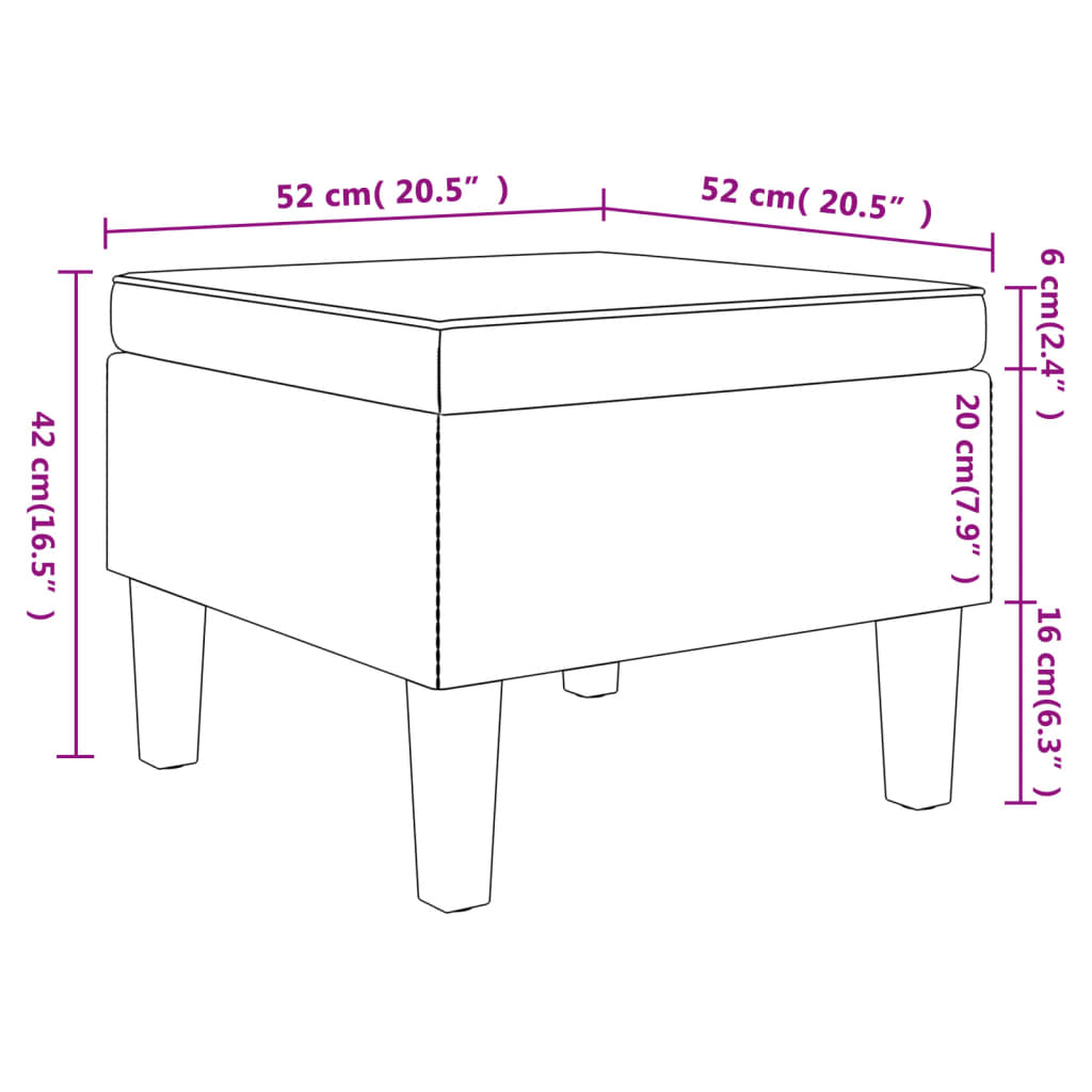 Tabouret avec pieds en bois Rouge bordeaux Tissu