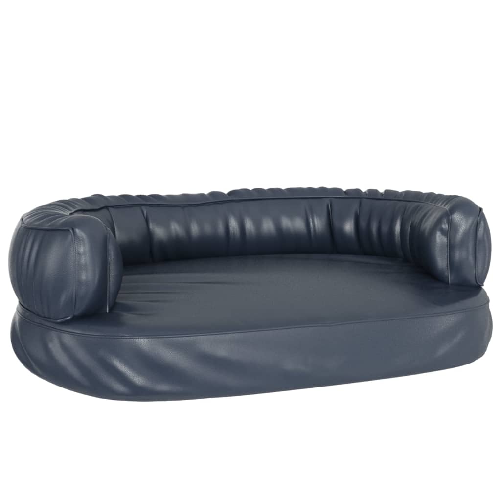 Lit pour chien en Mousse Bleu foncé 75x53cm Similicuir