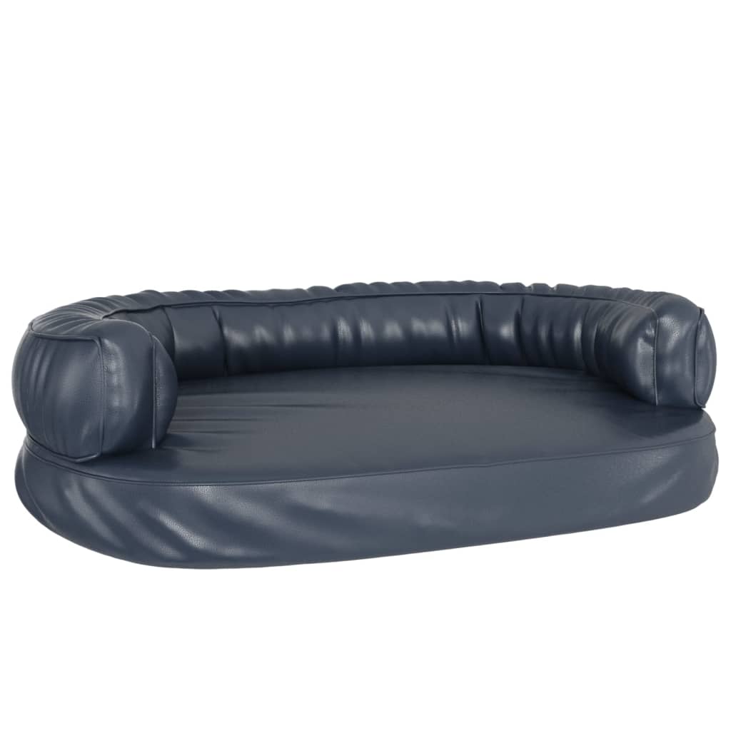 Lit pour chien en Mousse Bleu foncé 88x65cm Similicuir