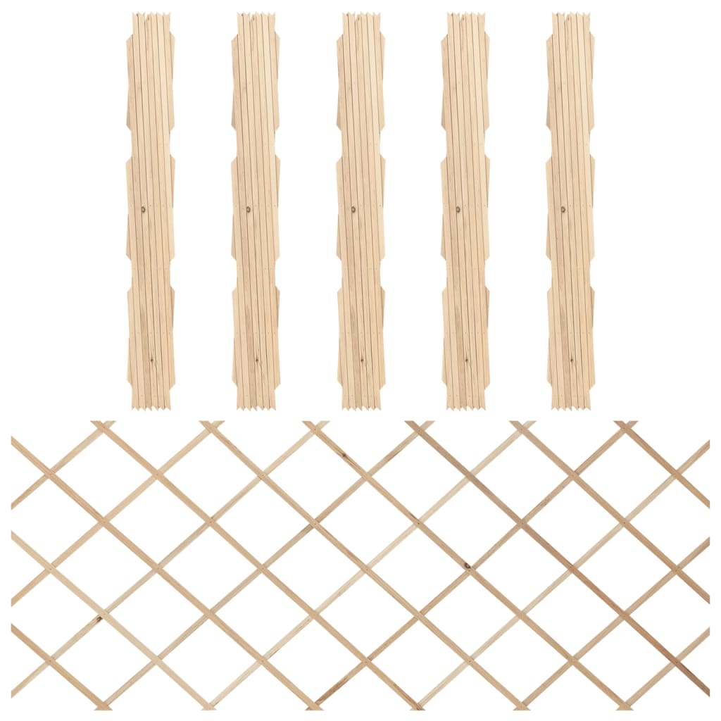 Clôtures en treillis 5 pcs Bois de sapin massif 180x80 cm