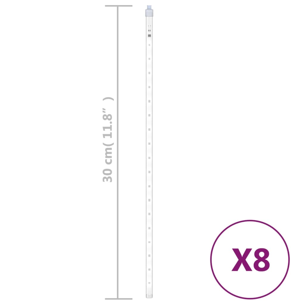 Guirlande lumineuse 8 pcs 30 cm 192 LED bleues Int/Ext